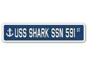 USS SHARK SSN 591 Street Sign navy ship veteran sailor vet usn gift