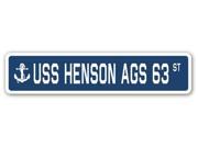 USS HENSON AGS 63 Street Sign navy ship veteran sailor vet usn gift