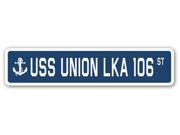 USS UNION LKA 106 Street Sign navy ship veteran sailor vet usn gift