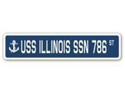 USS ILLINOIS SSN 786 Street Sign navy ship veteran sailor vet usn gift