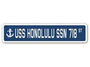 USS HONOLULU SSN 718 Street Sign navy ship veteran sailor vet usn gift