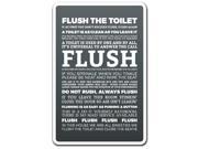 FLUSH THE TOILET Novelty Sign clean toilet restroom warning bathroom funny gift