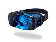 MightySkins Protective Vinyl Skin Decal for Samsung Gear VR Original cover wrap sticker skins Blue Flames