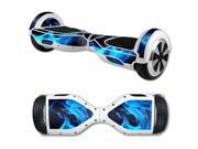 MightySkins Protective Vinyl Skin Decal for Self Balancing Board Scooter mini hover 2 wheel x1 razor wrap cover sticker Blue Flames