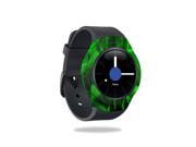 MightySkins Protective Vinyl Skin Decal for Samsung Gear S2 Smart Watch cover wrap sticker skins Green Flames