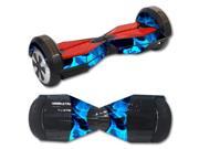 MightySkins Protective Vinyl Skin Decal for Self Balancing Board Scooter Hover 2 wheel mini board unicycle bluetooth wrap cover sticker Blue Flames