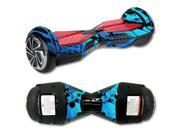 MightySkins Protective Vinyl Skin Decal for Self Balancing Board Scooter Hover 2 Wheel mini board unicycle bluetooth wrap cover sticker Blue Skulls