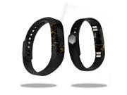 Skin Decal Wrap for Fitbit Alta sticker Black Gold Marble
