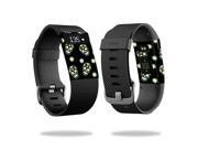 Skin Decal Wrap for Fitbit Charge HR sticker Glowing Skulls