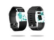 Skin Decal Wrap for Fitbit Charge HR cover sticker skins Teal Splatter