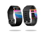 Skin Decal Wrap for Fitbit Charge HR cover sticker skins Rainbow Waves