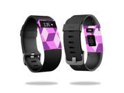 Skin Decal Wrap for Fitbit Charge HR sticker Pink Geo Tile