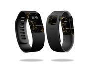 Skin Decal Wrap for Fitbit Charge sticker Black Gold Marble