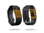 Skin Decal Wrap for Fitbit Charge HR sticker Gold Glitter
