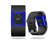Skin Decal Wrap for Fitbit Surge sticker Blue Carbon Fiber