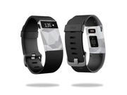 Skin Decal Wrap for Fitbit Charge HR sticker Gray Polygon