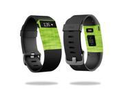 Skin Decal Wrap for Fitbit Charge HR sticker Green Fabric