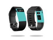 Skin Decal Wrap for Fitbit Charge HR sticker Solid Turquoise