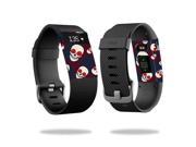 Skin Decal Wrap for Fitbit Charge HR sticker Skulls N Roses