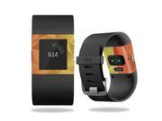 Skin Decal Wrap for Fitbit Surge sticker Red Orange Polygon