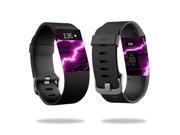 Skin Decal Wrap for Fitbit Charge HR cover sticker skins Purple Lightning