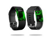 Skin Decal Wrap for Fitbit Charge HR cover sticker skins Green Flames
