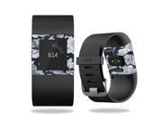 Skin Decal Wrap for Fitbit Surge sticker Gray Camouflage