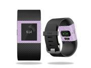 Skin Decal Wrap for Fitbit Surge Watch cover sticker Lavender chevron