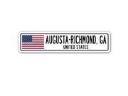 AUGUSTA-RICHMOND, GA, UNITED STATES Street Sign American flag city gift AUGUSTA-RICHMOND, GA, UNITED STATES Street Sign American flag city gift