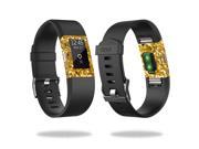 Skin Decal Wrap for Fitbit Charge 2 stickers Gold Chips