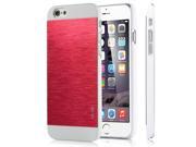 ULAK Luxury Brushed Steel Hard Cases Cover for Apple iPhone 6S 6 4.7 Inch Red White