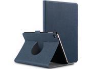 iPad Mini 4 Smart Case ULAK Ultra Slim Smart Cover Rotating Stand with Auto Sleep Wake Credit Card holder for Apple iPad Mini 4 2015 release Navy Blue