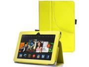 ULAK PU Leather Folio Stand Case Cover for Amazon Kindle Fire HDX 7 Inch 2013 Release with Auto Sleep Wake Feature Yellow
