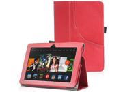 ULAK PU Leather Folio Stand Case Cover for Amazon Kindle Fire HDX 7 Inch 2013 Release with Auto Sleep Wake Feature Red