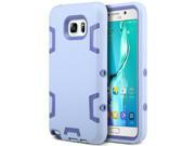 ULAK Note 5 Case Hybrid Protective Case Soft Silicone Hard Plastic 3in1 Design Absorption Dust Resistant for Samsung Galaxy Note 5 2015 Light Purple