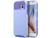 ULAK Galaxy S6 Case 2in1 Hybrid Rubber Matte Slim Hard Case Cover for Samsung Galaxy S6 Purple Lilac
