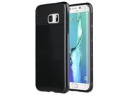 ULAK S6 Edge Plus Case 2 in 1 Hybrid Dual Layer Protective Plastic Hard Shell and Fexible TPU Slim Cover for Samsung Galaxy Black Black
