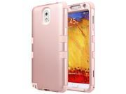 Note 3 Case Galaxy Note 3 Case ULAK 3 in 1 PC Silicone Hybrid Dust Scratch Resistance Anti slip Cover for Samsung Galaxy Note 3 Note III N9000 N9005 Rose Gold