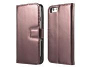 ULAK Hybrid Flip Slim Wallet Stand Case for Apple iPhone 6S 6 4.7 Inch with Megnetic Card Slots Brown