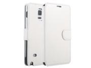 ULAK Synthetic Leather [Card Slot][Flip][Wallet] [Stand Feature] Case for Samsung Galaxy Note 4 N9100 White