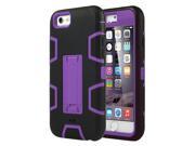 ULAK Ultra Hybrid Shockproof Heavy Duty Armor Case for Apple iPhone 6S 6 4.7inch with Kickstand Purple Black
