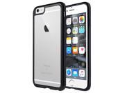 ULAK CLEAR SLIM Bumper Clear Case Cover with Clear Crystal Transparent Hard Rubber Clear Back Panel for iPhone 6 6S Plus Black