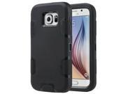 ULAK Galaxy S6 Case Impact PC Silicone Powerful Protection Case Hybrid Rugged Cover for Samsung Galaxy S6 Black Black