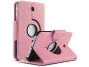 ULAK Case for Samsung Galaxy Tab 3 7.0 inch P3200 360 Rotating Synthetic Leather Stand Cover Rotating1 Pink White