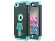 iPod 6 Case iPod Touch 6 Case ULAK Heavy Duty High Impact KNOX ARMOR Case Cover Protective Case for Apple iPod touch 5 6th Generation Mint Green Cat