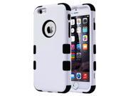 iPhone 6S Case iPhone 6 Case ULAK Shock Absorbing Case with Hybrid 3in1 Soft Silicone Hard PC Cover for Apple iPhone 6 6S 4.7 Inch White Black