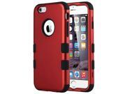 iPhone 6S Case iPhone 6 Case ULAK Shock Absorbing Case with Hybrid 3in1 Soft Silicone Hard PC Cover for Apple iPhone 6 6S 4.7 Inch Red Black