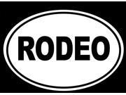 RODEO Euro Oval Solid 6 color WHITE Vinyl Decal Window Sticker for Car Truck Motorcycle Skateboard Snowboard Window Wall Ipad Laptop Etc.