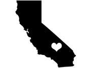California State Love Silhouette With Heart 5 BLACK Vinyl Decal Window Sticker for Car Truck Motorcycle Etc.