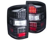 Anzo USA 311220 Tail Light Assembly; LED; Clear Lens; Black Housing; Pair;